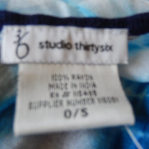 New Studio 36 shawl wrap blue multi color women scarf. O/S Rayon - Picture 5 of 7